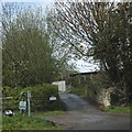 Access road to Home Farm and caravan site