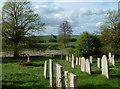 Churchyard and countryside beyond, Cuckney