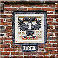 SD4616 : Rufford Old Hall, Coat of Arms and Datestone by David Dixon