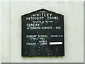 Whitley Methodist Chapel, Nameboard