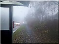 SU4514 : A Townhill Way bus stop in the fog by Dave Waghorn
