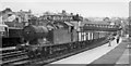 ST3088 : Up coal train passing Newport High Street station by Ben Brooksbank