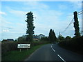 Newcastle village boundary sign on the B4347