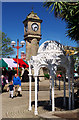 J5081 : Fountain and clock, Bangor by Rossographer