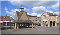 SP3509 : The Buttercross and Town Hall, Witney by Des Blenkinsopp