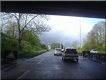 TQ5692 : The A12 going under the M25 roundabout, near Harold Wood by David Howard