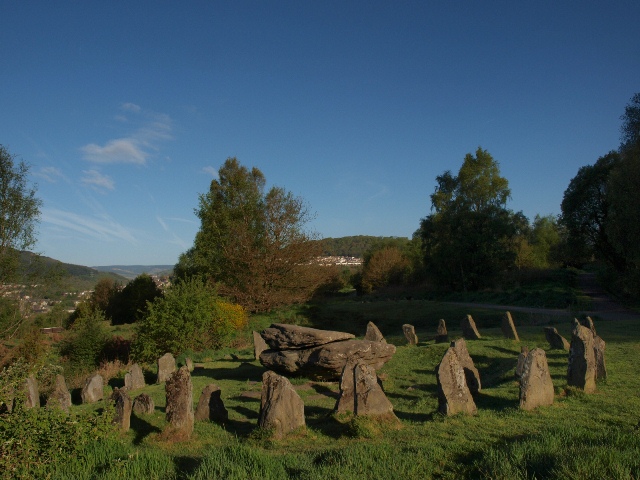 The Rocking Stone and the Victorian Druid Circle above Pontypridd