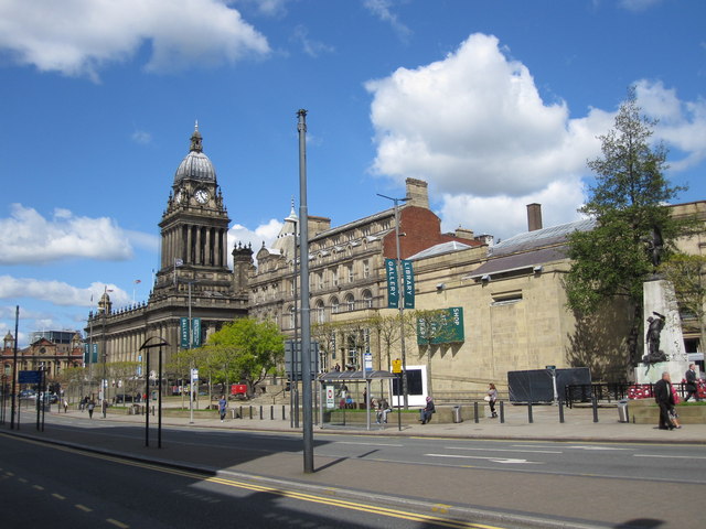 Leeds Central Library and Cenotaph