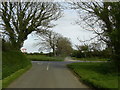 Road junction by Knock Farm