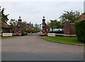 Grand entrance to Hadrian Stud, Newmarket