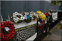TQ3582 : Bethnal Green tube station: memorial to those killed in the 1943 disaster by Christopher Hilton