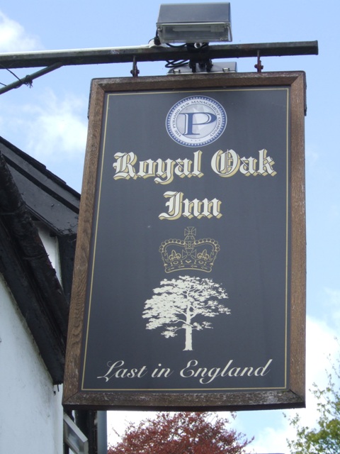 Sign at the Royal Oak - Kington