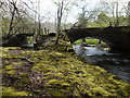 View of both disused railway bridges Wnion valley