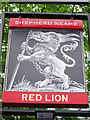 The Red Lion sign