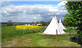 SU3087 : Campsite at Britchcombe Farm by Des Blenkinsopp