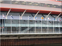 ST1776 : Cardiff: flags outside the Millennium Stadium by Chris Downer