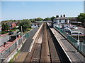 Flint station from the adjacent footbridge