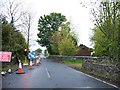 Road works on Kilbarchan Road approaching Bridge of Weir