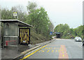 B789 approaching disused railway bridge