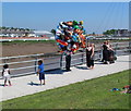ST3188 : Balloons for sale on Olympic Torch relay day, Newport by Jaggery