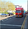 ST3187 : Coca-Cola lorry in Olympic Torch Activation Convoy, Newport by Jaggery