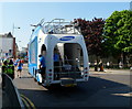 Open-back Samsung bus, Olympic Torch Activation Convoy, Newport