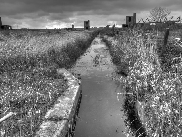 Drainage Ditch at Moss Side Camp, Crimond