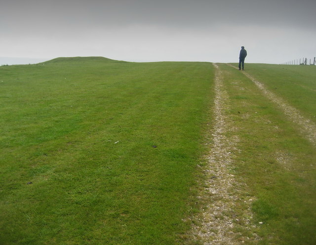 National Trail and Tumulus on Bostal Hill