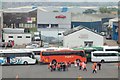 Blackpool supporters coach at Wembley Stadium