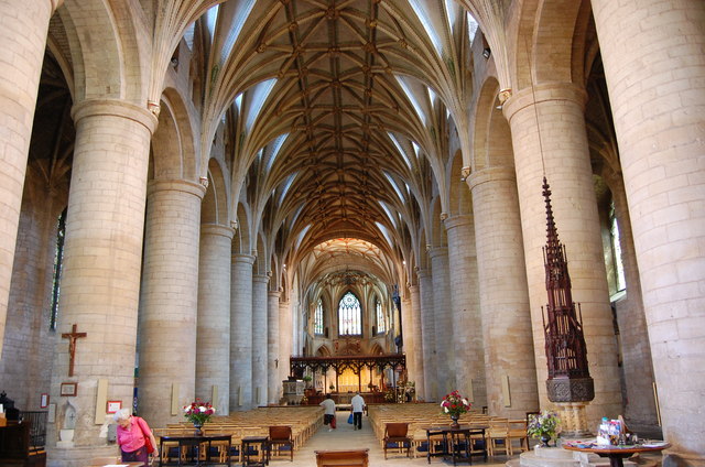 Interior of Tewkesbury Abbey
