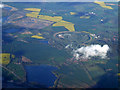 Brogborough Lake and Millbrook vehicle testing ground from the air