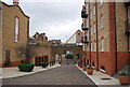 Gated entrance, Pageant Crescent