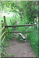 Stile and footpath from Greenaway Lane to Battledown Estate