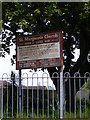 TM5399 : St.Margaret's Church Remains sign by Geographer
