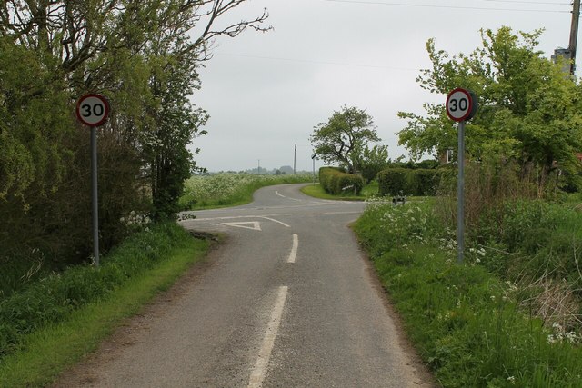 Crossroads near Friskney Eaudyke © J.Hannan-Briggs :: Geograph Britain ...