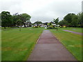 Walkway and lawns, St Helens Crematorium