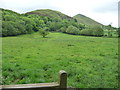 SO4896 : View from fields below Little Caradoc towards Caer Caradoc by Jeremy Bolwell