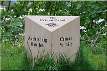 NR7993 : Milestone on the Crinan Canal by Patrick Mackie