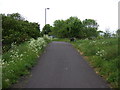 Cycle path heading north near River Tyne