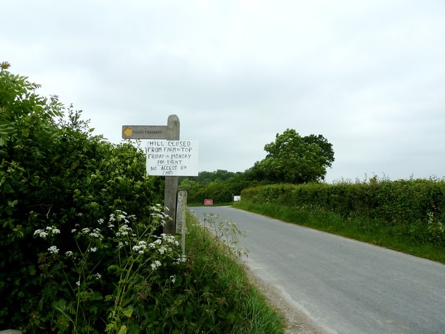 Road closed to Bo Peep car park on the... © Dave Spicer :: Geograph ...