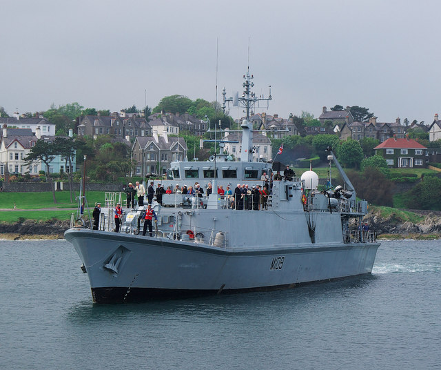 HMS 'Bangor' at Bangor