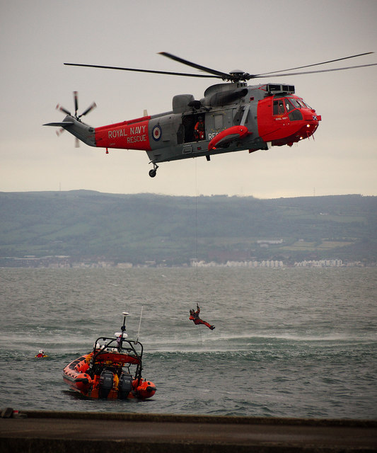 Air/sea rescue exercise, Bangor