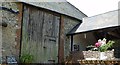 Barn and flowers, Saddlescombe, West Sussex