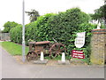 A tractor at Perivale Livery Stables on the A4007