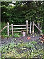 Stile up to the A5 through impenetrable hedge