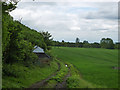 Shed in field