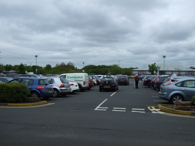 Shopping centre car park, Cramlington