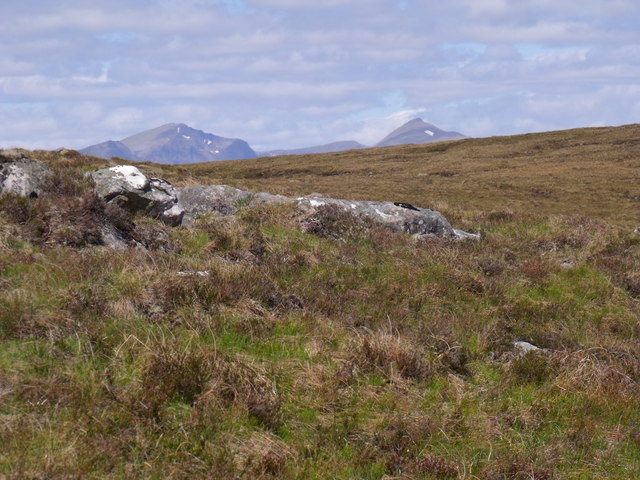 Rocky terrain on south-east ridge of Cnap na Feola above Strathconon
