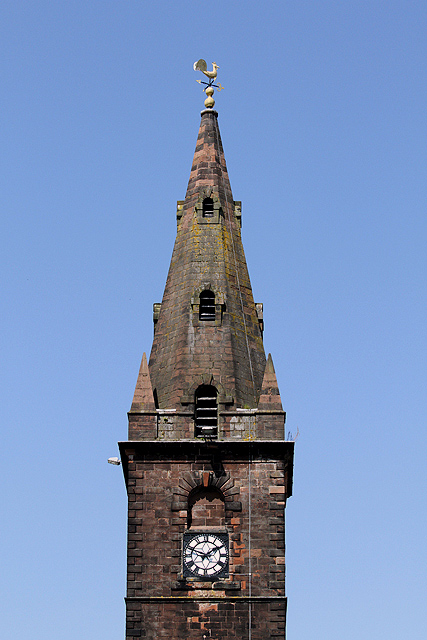 The clock tower and steeple at St... © Walter Baxter :: Geograph ...