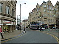 Looking towards a 98 bus in Leopold Street